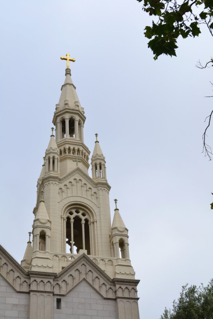 Bell tower of a Catholic Church