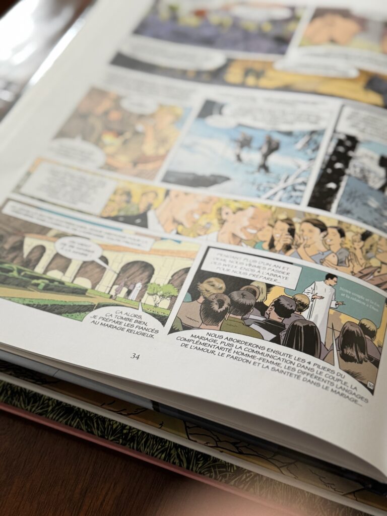 French comic page about Arnaud Beltrame