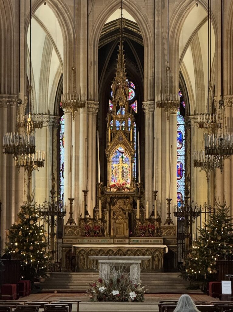 Altar at a basilica in Paris France